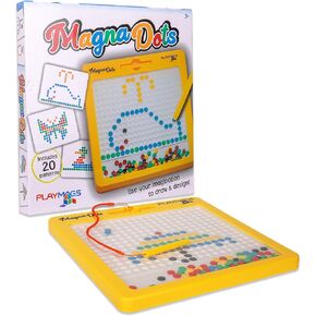 Playmags Large Magnetic Drawing Board for Kids - Magna Dots Doodle Board with Magnetic Pen - 12.5" Large Size with Kid Safe Magnets - Fun toy Birthday Gift