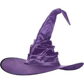Halloween Witch Hat Black/Purple Detachable Witch Headband Hat Costume Accessories for Women Halloween Party