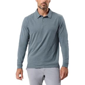 INTO THE AM Long Sleeve Polo Shirts for Men S - 4XL Slim Fit Collared Cotton Blend Full Sleeve Casual Workwear Shirt in Kuwait