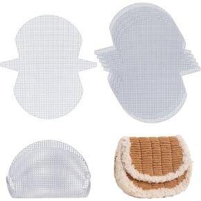 CHGCRAFT 6 Pcs Plastic Mesh Canvas Sheets and Blank Needlepoint Canvas Sheets Knitting Mesh Sheet for Yarn Crochet Embroidery Craft Sheets, for Acrylic Yarn Crafting Knit Crochet Projects
