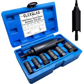 Drive Shaft Puller Extractor Tool Set Compatible with BMW Porsche Subaru VW E32 X5, 7PCS Drive Shaft Pulling Removal Kit with 6 Adapters (M16, M20, M22, M24, M27, M30)
