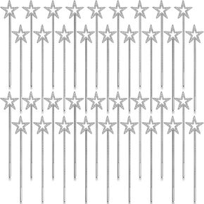 36 Pcs 13 Inch Fairy Wands Princess Star Wands Elf Angel Witch Magic Wand Sticks Fairy Costume Accessories for Women Girls Kids Halloween Costume Cosplay Party Prop (Gold)