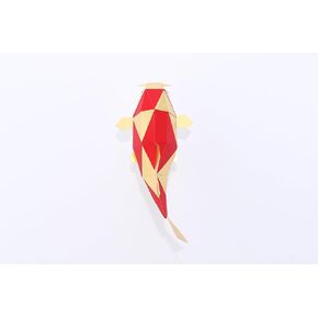مصنوعات ورقية ثلاثية الأبعاد من REKISEISHA [Nishiki koi (ذهبي)] حرفة ورقية من أوراق معدنية مصنوعة في اليابان مثالية للديكور الداخلي والهدايا