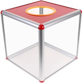Box Box Promotional Ticket Holders Raffle Drum Drawing Container Holder Raffle Ticket Drum Lucky Container Office Aluminum Alloy Tickets With Hole