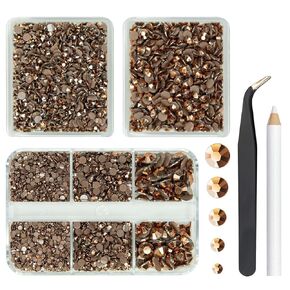 3 Boxes 5070PCS Transparent Clear Resin Rhinestones for Crafting Clear White Flatback Jelly Stones 2mm 3mm 4mm 5mm 6mm Non-Hotfix Gems for Nails Face Eyes Makeup Tumblers Bottles Mug DIY Crafts