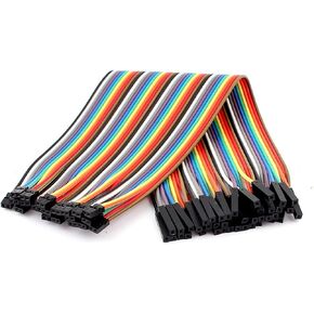 uxcell 20Pcs 1P 2.54mm to 2P 2.0mm Female Jumper Cables Wire 20cm