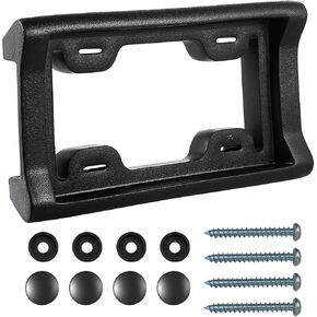 License Plate Bumper Guard, 2.3" Thick Rubber License Plate Mount, Universal License Plate Frame with Screws Protects Bumper from Scratches and Dents Fit for Car Truck SUV (1PCS)