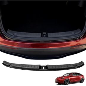 Rear Bumper Guard for Model Y Accessories 2024 2023 2022 2021, Trunk Bumper Protector, EPT Slim 3D Design, No Adhesive Required, Rear Bumper Protector Compatible with Model Y