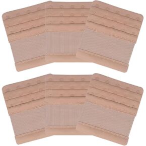 DoHope Elastic Bra Extender 5 Hook for Plus Size Bras Back Extension Strap Black White Beige