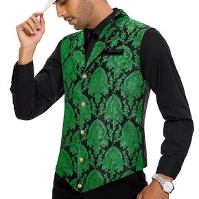 Zando Vest for Men Vest Dress Men's Suit Waistcoat Corsets for Men Business Suit Western Vest Renaissance Vest for Men