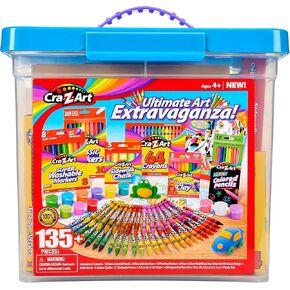 Cra-Z-Art Ultimate Art Extravaganza Art Tub Packed with 135+ Pieces, Arts & Crafts Set for Kids, Coloring Supplies for Girls and Boys, Great for Gifting for Ages 4 and Up
