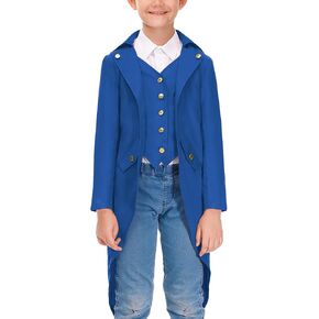 BesserBay Halloween Boys Steampunk Vintage معطف خلفي من العصور الوسطى سترات فيكتورية مقاس 4-14 سنة
