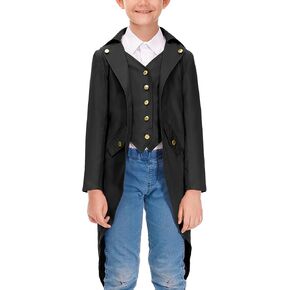 BesserBay Halloween Boys Steampunk Vintage Medieval Tailcoat Victorian Jackets Size 4-14 Years