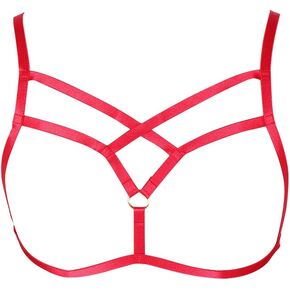 المرأة الشرير تسخير قمم الصدرية مطاطا Strappy حجم كبير البرازيلي القوطي أزياء رقص الهذيان