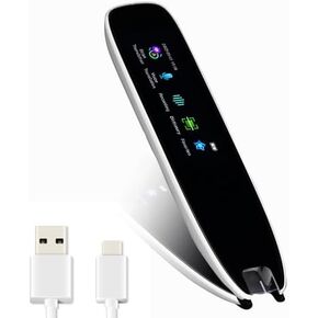 HURRISE Smart Voice Translator Pen,Translation Scanning Pen for Students, Dyslexia,13 Language Translating Device,White International Edition Translation Scanning Pen