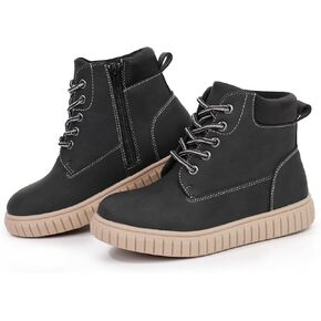 Tobfis Kids Zipper Ankle Boots Kids Sneaker with Boot-Like High Top Design for Boys & Girls(Toddler/Little Kid/Big Kid)