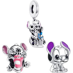 925 Sterling Silver Mouse Elephant, Alien Puppy, Hero Pendant Charm Combination For Women Bracelet Necklace, Birthday Gifts For Friends And Family, Diy Bracelet Charm Jewelry