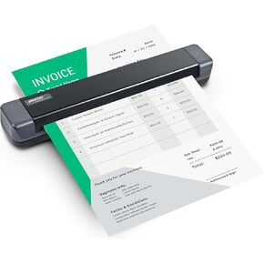 Plustek Mobile Scanner S410 Plus - Portable Sheet-Fed Document Scanner - for Windows 7 / 8 / 10 / 11, Featuring Button-Free Scanning with Included OCR Software