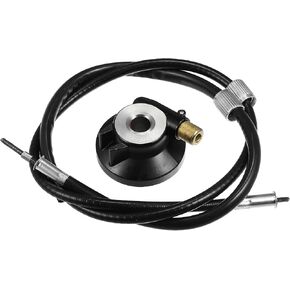 X AUTOHAUX 1 Set 12mm Speedometer Drive Gear with 98.5cm Cable Fit for Motorcycles GY6 50cc 150 Cc Black Silver Tone