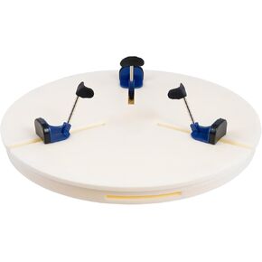 DYRABREST Portable Pottery Machine Turntable Clamp Pottery, Ceramic Pottery Trimming Turntable Tools Sculpting Clamp Repair Tools for Ceramic Beginners Professionals (White)