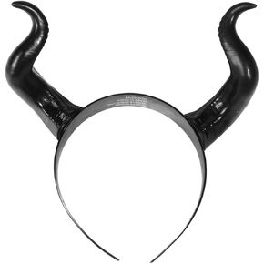 Lurrose Devil Horns Headband - Cow-horn Shaped Demon Horns Headpiece for Cosplay and Halloween