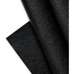 Marine Vinyl Fabric, Upholstery Faux Leather, Outdoor Boat Automotive, DIY and Crafting Pleather - Individual 1 Yard Cut 36"x54" (Black)