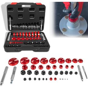 Bearing Press Kit, 43 pcs Bearing Race and Seal Driver Set, 39 Adapters and 4 Sturdy Handles, Seal Driver Installer Set for Bearing Installation in Most Wheel Bearing Applications, Black Case
