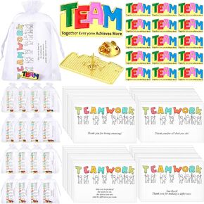 Employee Appreciation Gifts Bulk Gold Team Lapel Pin Employee Appreciation Pins Teamwork Cards Gratitude Gifts for Coworkers Recognition Employees Teachers Nurse Teammate