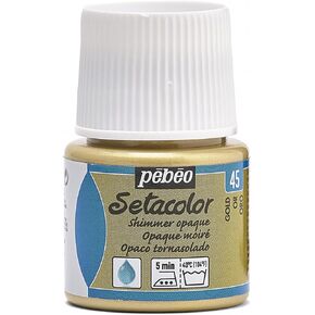 Pebeo Setacolor Opaque Fabric Paint 45-Milliliter Bottle, Shimmer Rich Gold