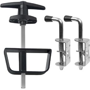 Double Door Shed Hardware Kit -Includes Window and Door/Window Hinge Set, Complete with Hinges, Latches, and T-Handle Lock