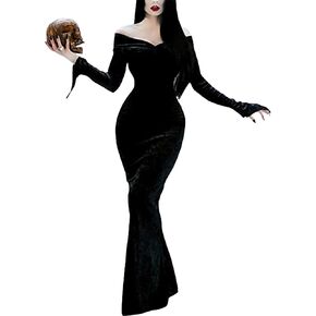 NANAMEEI Halloween Costume Sexy Off Shoulder Gothic Dress Adult Cosplay Dresses