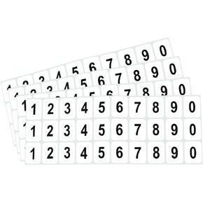 ChromaLabel 1 x 0.75 Inch Number Stickers, 300 Labels, 10 Sheets per Pack, White