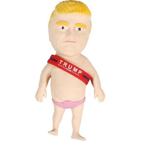 Trump Swimsuit Decompression Dough Ball with Golden Necklace and Swimming Trunks Sand-Filled Squishy Fidget Toys Stress Relief Toy Stress Toys donald trump mercha （Swimming Trunks are Random in Color）
