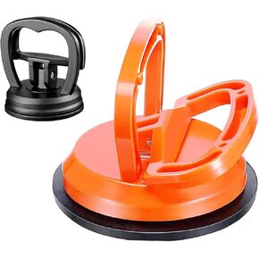 أداة سحب انبعاجات السيارة، أدوات قوية لإزالة انبعاجات السيارة لإصلاح انبعاجات السيارة والزجاج والشاشة والبلاط والأشياء المتحركة (قطعة واحدة برتقالية كبيرة وقطعة واحدة سوداء صغيرة) in Kuwait