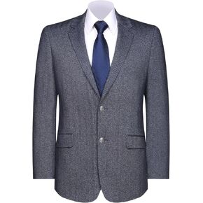 Men's Blazer Classic Fit Sport Coat 2 Button Notch Lapel Business Knit Suits Jacket
