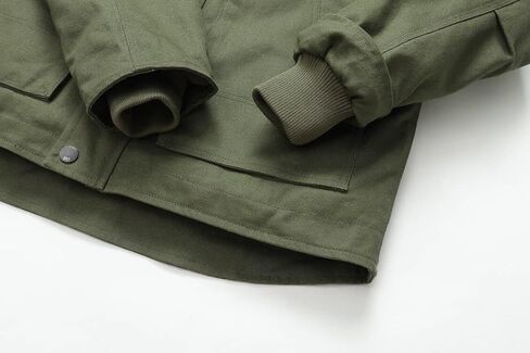 Men's Quilted Flannel Lined Work Coat Wear-resistant Loose Casual Jacket Waterproof Workwear in Saudi Arabia