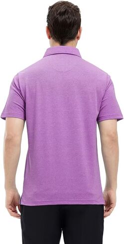 VEBOON Men's Polo Shirts Long and Short Sleeve Cotton Blend Heather Moisture Wicking Casual Collared Shirts in Saudi Arabia
