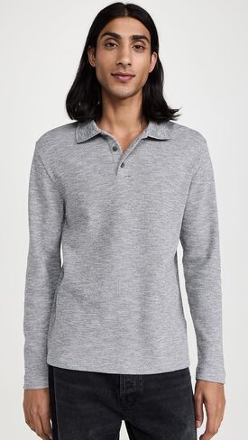 Vince Men's Sunfaded Thermal Polo in Saudi Arabia