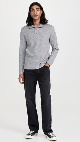 Vince Men's Sunfaded Thermal Polo in Saudi Arabia
