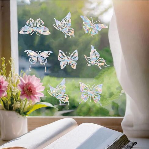 45PCS Halloween Bat Decoration Stickers Window Decals for Bird Strikes - Anti-Collision Window Decals to Save Birds from Window Collisions,Non Adhesive Reusable Vinyl Rainbow Window Stickers in Saudi Arabia