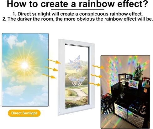 45PCS Halloween Bat Decoration Stickers Window Decals for Bird Strikes - Anti-Collision Window Decals to Save Birds from Window Collisions,Non Adhesive Reusable Vinyl Rainbow Window Stickers in Saudi Arabia