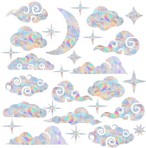 45PCS Halloween Bat Decoration Stickers Window Decals for Bird Strikes - Anti-Collision Window Decals to Save Birds from Window Collisions,Non Adhesive Reusable Vinyl Rainbow Window Stickers in Saudi Arabia