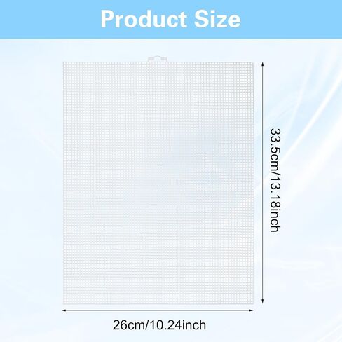 4 Pcs 7 Mesh Plastic Canvas Sheets White Eye Mesh for Embroidery Plastic Mesh Canvas Sheets Plastic Canvas for Acrylic Yarn Crafting Knit Crochet Projects and Make Aquarium Dividers (13.18x10.24 Inch) in Saudi Arabia