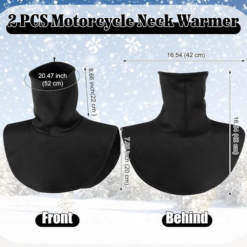JaGely 2 PCS Motorcycle Neck Warmer Black Motorcycle Half Face Mask Ski Mask Neck Gaiter Winter Face Cover Scarf Windproof Neck Warmer for Men Women Cycling Skiing Fishing Hiking in Saudi Arabia