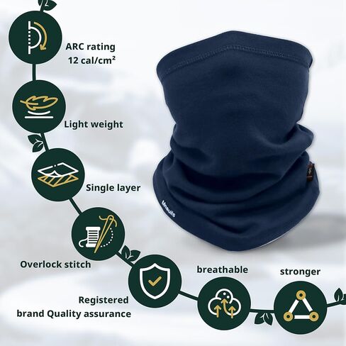 Mnauils FR Flame Resistant Face Mask 7oz FR Neck Gaiter NFPA2112 CAT2 for Welding Army Military Working in Kuwait