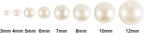 DECORA 500pcs Ivory Flat Back Cabochons Half-round Pearl for Wedding Decoration Assorted Sizes in Saudi Arabia