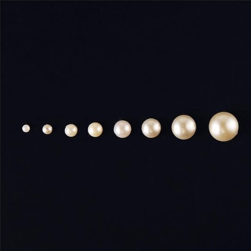 DECORA 500pcs Ivory Flat Back Cabochons Half-round Pearl for Wedding Decoration Assorted Sizes in Saudi Arabia