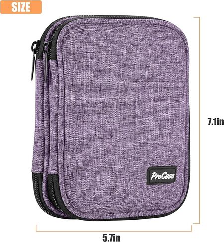 ProCase Crochet Hook Case (up to 6.5 Inches), Travel Organizer Zipper Bag for Various Crochet Hooks, Circular Knitting Needles and Other Accessories (NO Accessories Included) in Kuwait