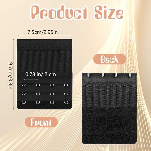 4Pcs Bra Extenders 4 Hook Plus Size 3 Rows Stretchy Bra Extension Strap Adjustable Soft Bra Strap Extenders Elastic Bra Band Hook Bra Strap For Women's Plus Size Bras Extension White Black Skin Colour in Saudi Arabia