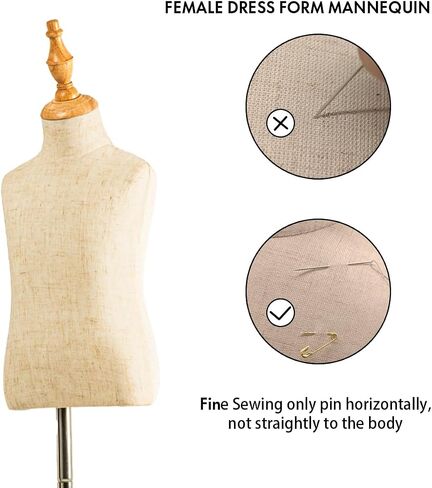 Kids Mannequin Mannequin Child Display Body Bust Forms Child Dress Form with Wood Stand for Clothing Dress Jewelry Display (4 Years Old) in Saudi Arabia